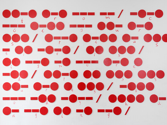 Fabian Peake, The Back of Your Face, 2014, eggshell paint on plywood, approx 243.8 x 304 cm 
