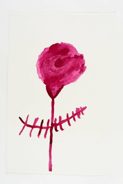 Elana Cooper, Untitled, 2023. Graphite and watercolor on paper, 22.5 x 15 inches. Courtesy of Creativity Explored