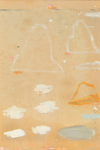 Benoît Maire, Peinture de nuages, 2015, Peinture à l’huile sur toile, 65 x 50 cm, Courtesy galerie Thomas Bernard-Cortex Athletico