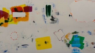 Drop Cloth Painting, Acrylic on Raw Canvas,  2008, 170x432 cm, détail