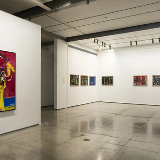 Prabhakar Kolte, Asymmetrical synthesis, exhibition view. Courtesy of Chemould