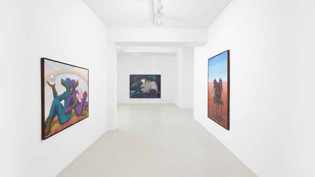 Drew Dodge, Rainbows, rituals, and ruins, vue d'exposition. Avec l’aimable autorisation de la galerie Semiose