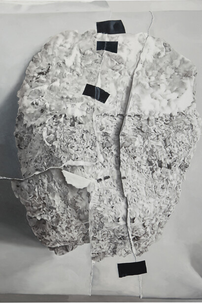 José Santos III (b.1970), Paperweight2, 2014, Mixed media on canvas, 198.12 x 167.64 cm, 78 x 66 inches