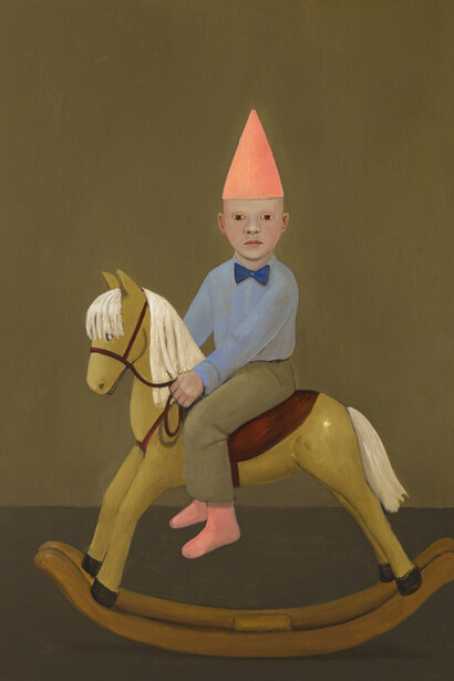 Boy on a Rocking Horse, 2014, © John Kirby, courtesy of Flowers Gallery, London and New York