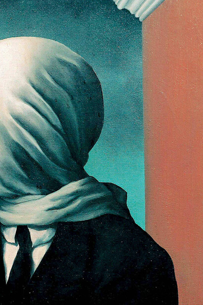 René Magritte, Los amantes (detalle), 1928