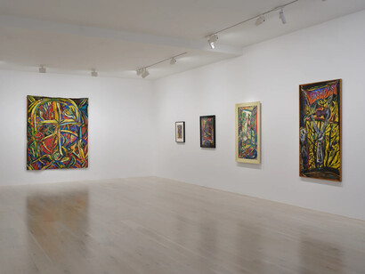 Philip Clairmont, Windows, exhibition view. Courtesy of Gow Langsford Gallery