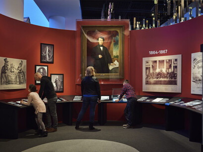 La salle d'histoire canadienne, vue d'exposition. Avec l'aimable autorisation du Canadian Museum of Histor