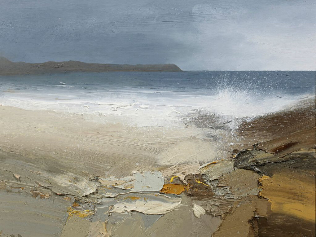Chris Bushe RSW, Rocks, Sand and Sea Spray, Saligo Bay