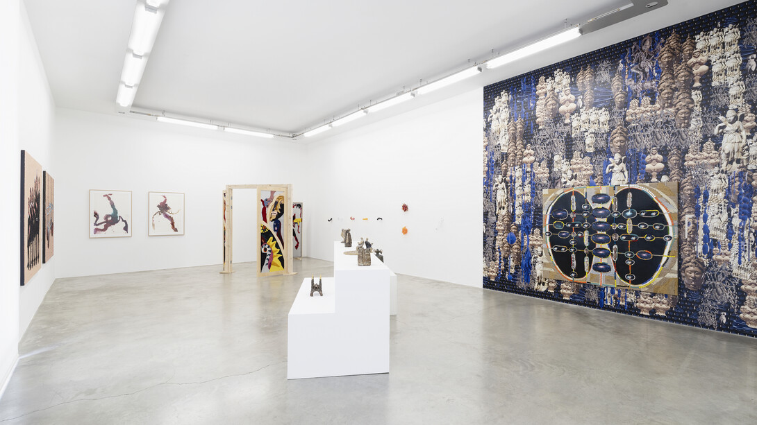 Various artists, Portals to unwritten time, exhibition view. Courtesy of Perrotin