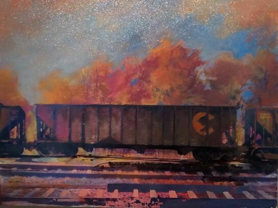 Scott Nelson Foster, Coal Car I, oil, acrylic and distemper on canvas