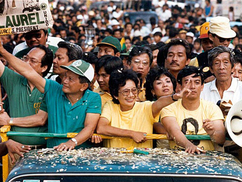 Corazon Aquino during the Edsa Revolution