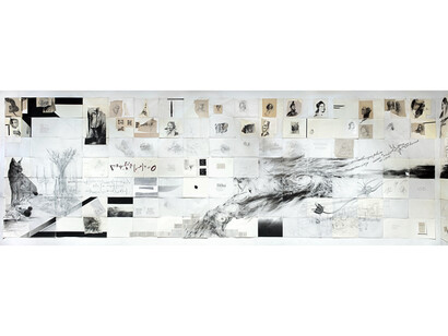 James Drake, The Anatomy of Drawing and Space (Brain Trash) – from Chapter 4 (detail), 2012-2013, mixed media on paper. Courtesy of the artist. ©James Drake 2013.