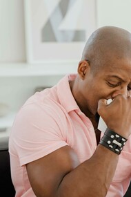 Man struggling with his mental health