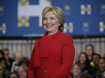 Hillary Clinton at a campaign event in Des Moines, Iowa, on January 24, 2016