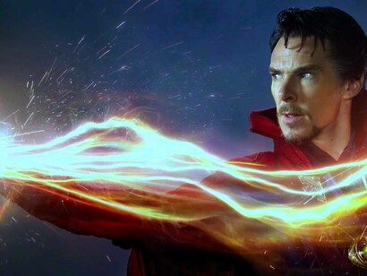 Doctor Strange fires his magical powers