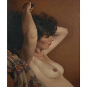 Michael Leonard, Cloud of Dark Hair, 2007, alkyd-oil on masonite, 19 x 16 inches © Michael Leonard, Courtesy of Forum Gallery, New York