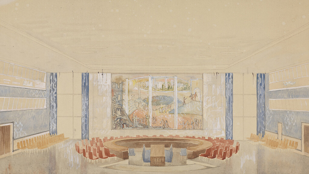 The Security Council Chamber. Courtesy of The National Gallery
