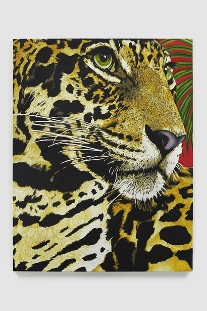 John Newsom,
Living in the World Today, 2020,
Oil on canvas,
66 x 51 in (167.6 x 129.5 cm)
. Courtesy of the artist and Marc Straus Gallery