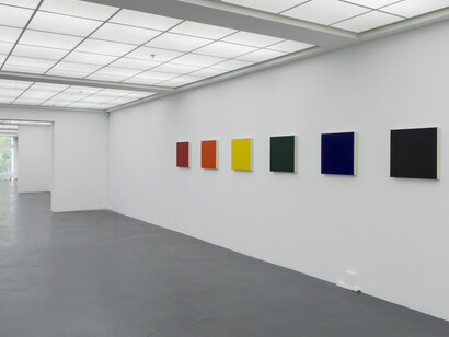 Marcia Hafif, Exhibition view. Courtesy of Kunsthaus Baselland 