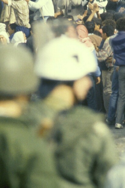 Intifada en la franja de Gaza, fotografía de 	
Efi Sharir tomada el 21 de diciembre de 1987