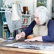 Sarah Kirby in her studio. Courtesy of Yorkshire Sculpture Park