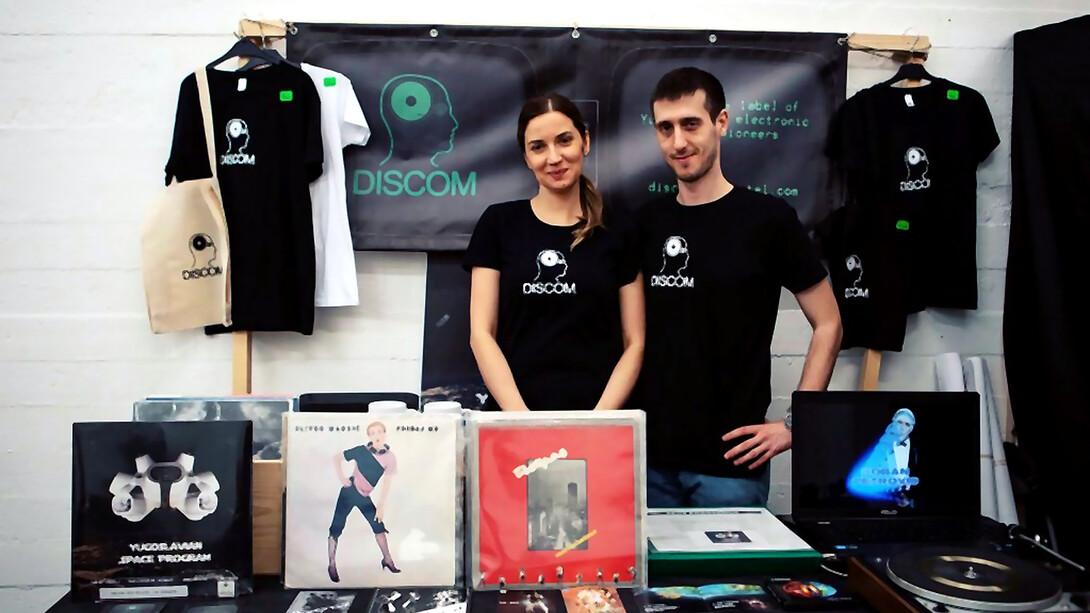 Discom team (Vanja and Luka) at International Label Market Brussels, 2018