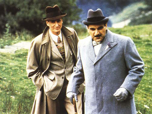 Hugh Fraser e David Suchet nei panni di Arthur Hastings e Hercule Poirot