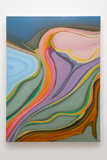 Bethany Czarnecki, Electric Geyser, 2023, oil on canvas, 40x30 inches. Courtesy of Massey Klein Gallery