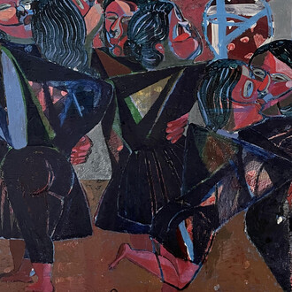 Baran Shafiey, Rooboosi (detail), 2025. Courtesy of Leila Heller Gallery