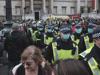 An electric atmosphere as thousands come together for a rallying cry in Central London, demanding change and justice with unity and passion on full display, London, the UK