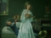 David Eustace RBA, 2013, The Final Shimmer, 16'' x 19'', oil and acrylic on board