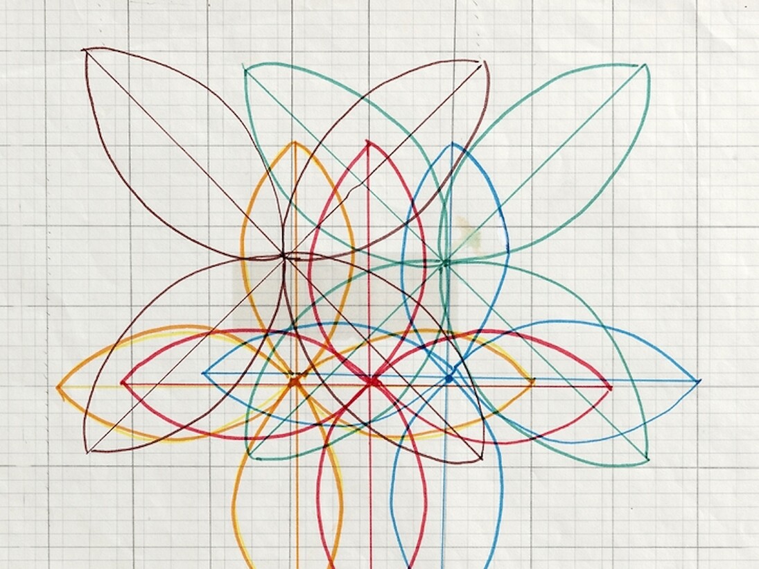 Lucinda Childs Melody Excerpt, Diagramme, 1977, ink on paper. Courtesy of Galerie Thaddeus Ropac