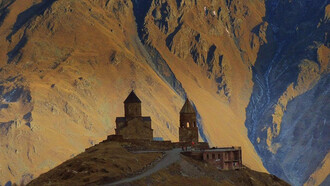 Stepantsminda, in the north of Georgia