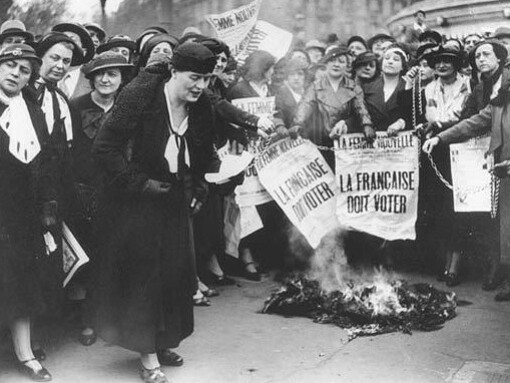 Sufragistas francesas en los años treinta