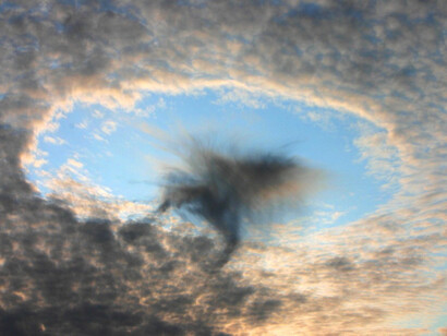 Hole punch clouds