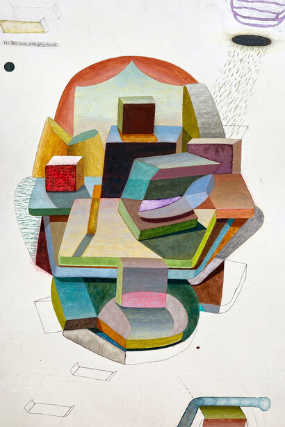 Meg Hitchcock, Of his vast almighty head, 2022. Courtesy of Kathryn Markel Fine Arts