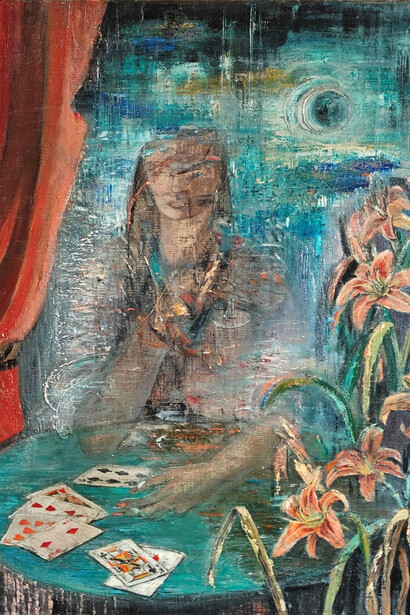 Juanita Guccione, The dealer, circa 1945. Courtesy of Lincoln Glenn Gallery