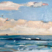 Mary Parkman--Beach Clouds, oil, 48 x 60