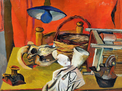 Renato Guttuso, Natura morta con lampada, 1940-41 Olio su tela, cm 55x80 Busto Arsizio, collezione privata © Renato Guttuso by SIAE 2016. Courtesy of MiBACT