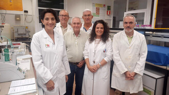 Miembros del equipo investigador del Proyecto SIRIS (de izquierda a derecha): Pilar Legua Murcia, Agustín Conesa, Pablo Melgarejo, Vicente Lidón, Dámaris Núñez-Gómez, Juan José Martínez-Nicolás