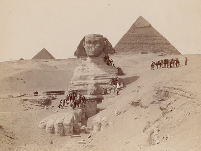 Anton Silberhuber, The sphinx and the pyramids, Egypt (detail), ca. 1890. Courtesy of the Albertina Museum