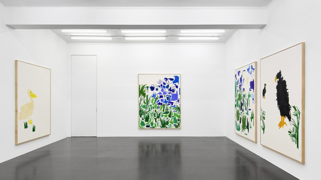 Andi Fischer, Enorm viele Vögel fliegen, Ausstellungsansicht. Mit freundlicher Genehmigung von Sies + Höke