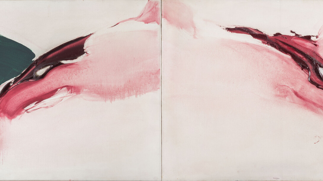 Renata Rampazzi, Lacerazioni, 1980, olio su tela, cm 60 x 160