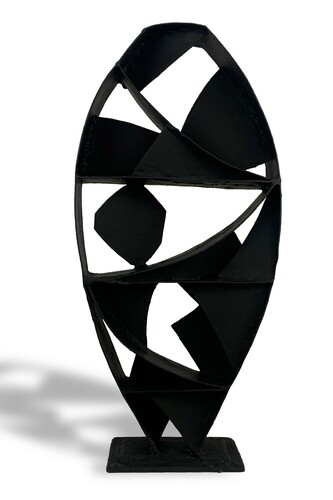 David Hayes, Ventana, painted, welded steel, 22x11x4.25 in