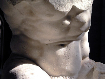 Torso del Belvedere, Musei Vaticani, Roma, Italia. Particolare