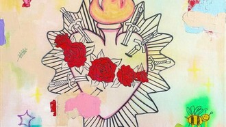 Angel Face, Devil Thoughts painting, Kasia Frankowicz, Australia
