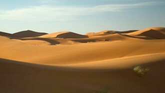 The immense desert landscape of Morocco