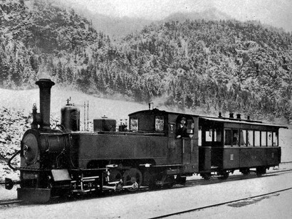 Una locomotora Salzkammergut-Lokalbahn, Austria, en el año 1895. La revolución industrial dio lugar a la innovación económica