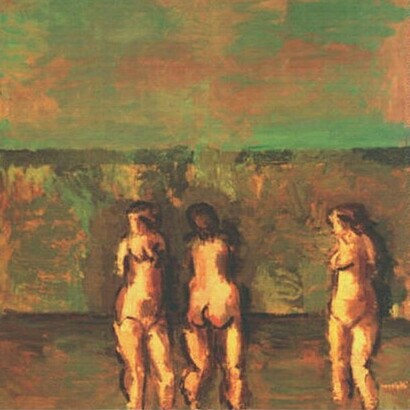 Ennio Morlotti, Tre bagnanti, 1992