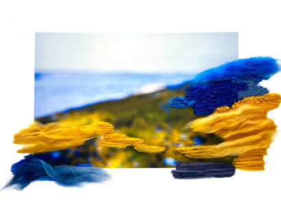 Lucia Engstrom, Glass Horizon, 2023.
Hand Embroidered with Organic Wool, Silk and Mohair; Cotton Rag Paper
26 x 44 inches (66.0 x 111.8 cm),
Edition of 3 + 1AP, each unique. Courtesy of the artist and Von Lintel Gallery